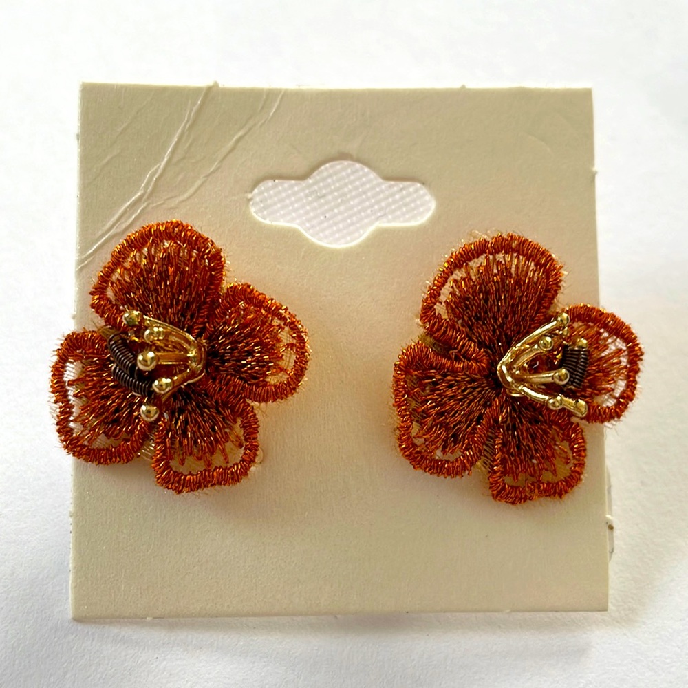 Autumn floral earrings